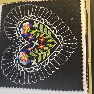 Handmade machine embroidery patch